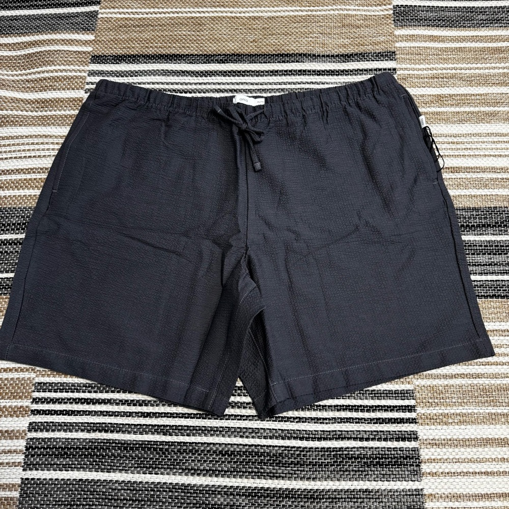 Onia Men’s Pull On Stretch Seersucker Short Gray‎ Pockets XXL Athleisure Beach